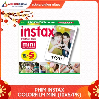 COMBO 5 hộp 10PK Film trắng chụp ảnh cho Fujifilm Instax Mini 9 / 7s 8 9 70 25 50s 90