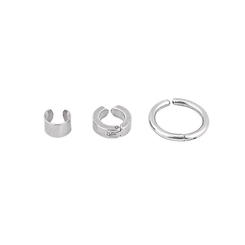 Bộ khuyên kẹp tai 19A1224 đơn giản phong cách hip hop đường phố cá tính cho nam và nữ