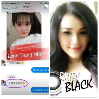 LENS ANGEL EYES - SILICONE CAO CẤP - BẢO VỆ MẮT - DÒNG RUBY ĐEN