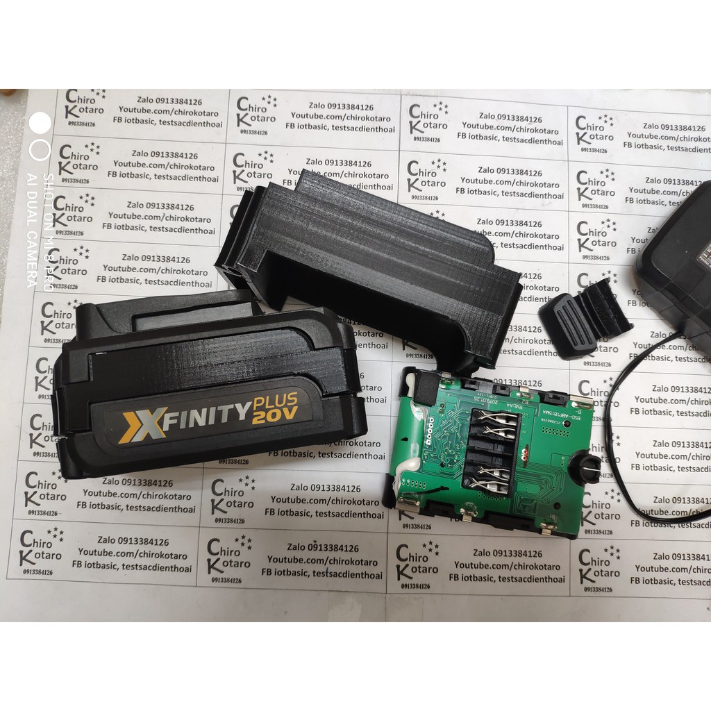 Miếng chèn tăng chiều cao pin WorkZone Titanium Xfinity Plus 20V lên thêm 1,2 hàng
