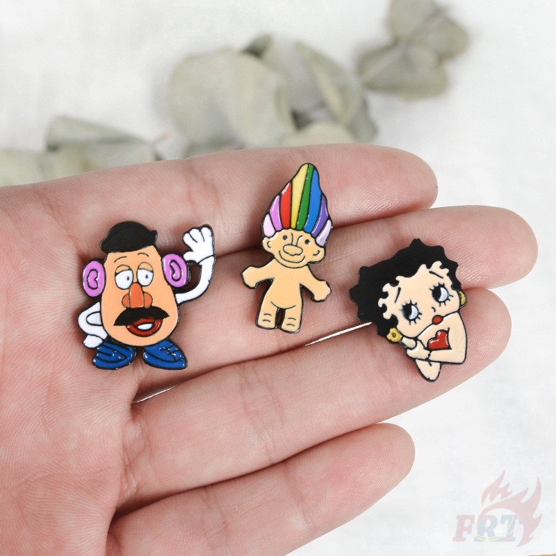 Ghim cài áo hình Troll Doll / Mr. Potato / Betty Boop dễ thương