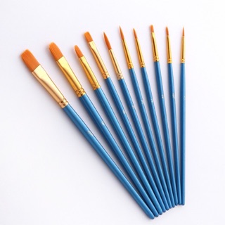 Bộ 10 cọ vẽ màu nước, màu acrylic, sơn dầu chuyên nghiệp