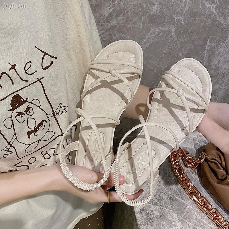 Flat Sandals Female Fairy Style Summer New Korean Version Wild Net Red Fashion Student Outing Roman Shoes