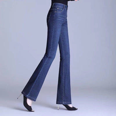 Mùa hè mỏng phần eo cao căng micro jeans nữ mỏng giảm béo khí chất hàng trăm người mẹ trung niên loa quần nữ