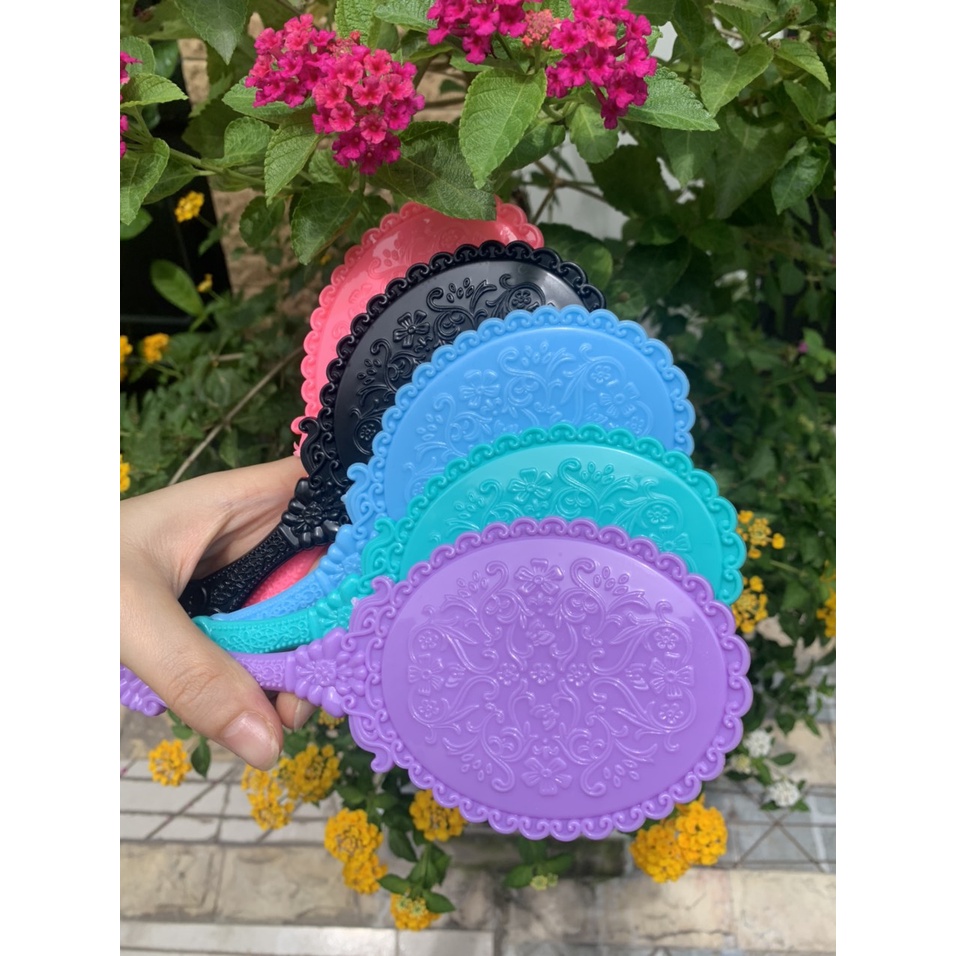 Gương hoàng cung mini soi mi cầm tay(giao màu ngẫu nhiên)