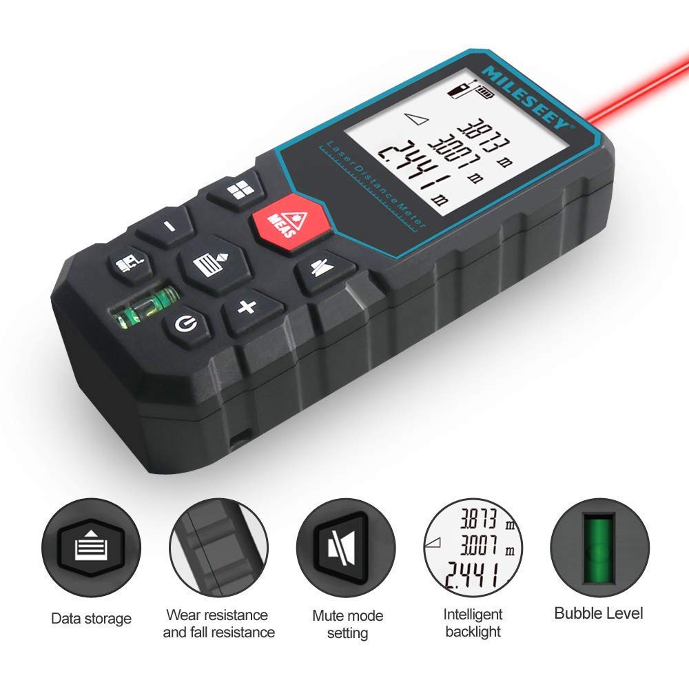 Mileseey Máy Đo Khoảng Cách Laser Cầm Tay X5 40M 60M 80M 100M