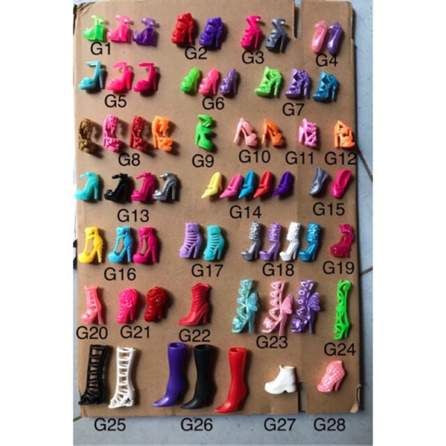 Giày dép tự chọn cho búp bê barbie