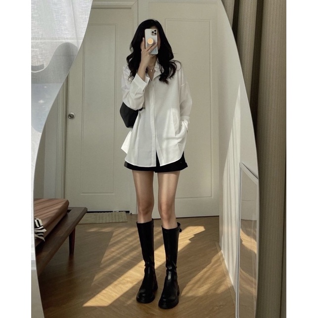 Áo sơ mi trắng mùa tựu trường cho hssv form to