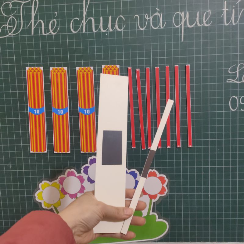 Thẻ chục và que tính rời