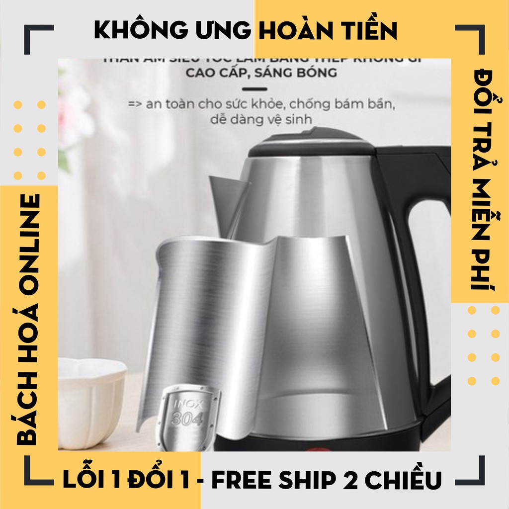 [Hàng Loại 1] Ấm siêu tốc inox dung tích 1.8L Naga NAG0312