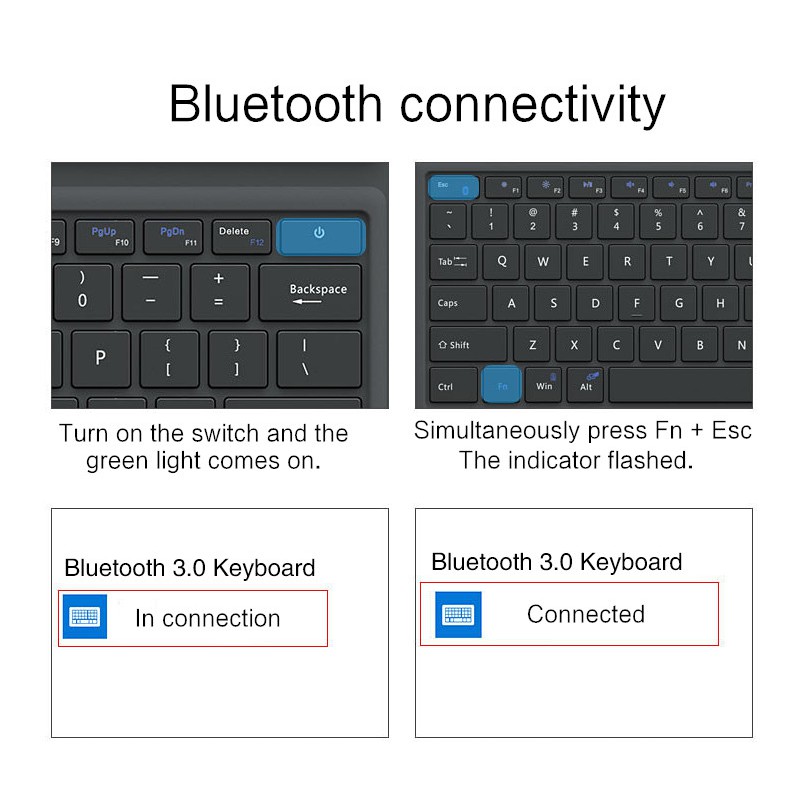 Bàn phím Bluetooth không dây siêu mỏng cho Microsoft Surface Pro 7 / Pro 6 / Surface Pro 5 (Pro 2017) / Pro 4 / Pro 3 / Go/New Surface Go2, 7