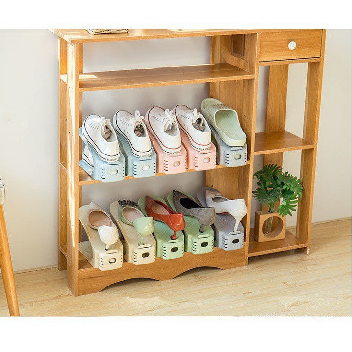 Kệ để giầy dép 2 tầng, tiết kiệm diện tích hình mỏ vịt [mầu ngẫu nhiên] - Soleil shop