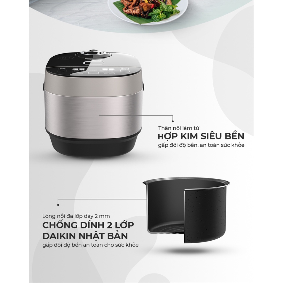 Nồi cơm điện cao tần  1.8L SUNHOUSE MAMA SHD8959, Dung tích 1.8L, công suất 1200W, bảo hành 24 tháng