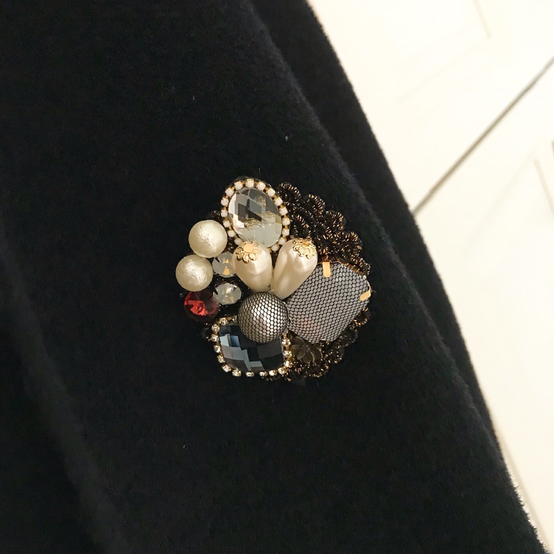 Ghim Cài Áo Đính Ngọc Trai Nhân Tạo Phong Cách Baroque Thời Trang