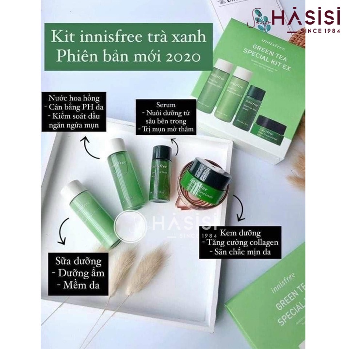 Set Dưỡng Da Trà Xanh 4 Món INNISFREE - Green Tea Special Kit EX