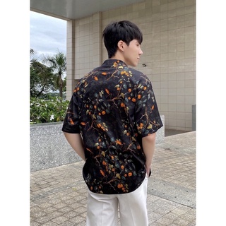 Áo cuban hoạ tiết unisex