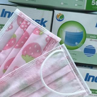 Khẩu trang y tế 4 lớp kháng khuẩn hình trái dâu
