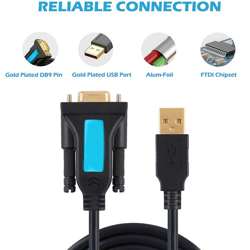 Cáp Chuyển Đổi 4 Cổng Usb Sang Serial Rs232 Db9 Đực Sang Male Cho Máy In Pl2303 | BigBuy360 - bigbuy360.vn