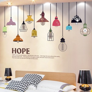 Decal dán tường Dây đèn thả