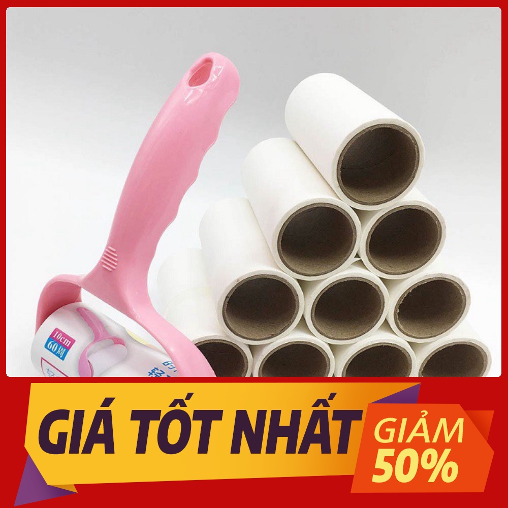 Cây lăn bụi bẩn và lông chó mèo bám trên quần áo Sarjie
