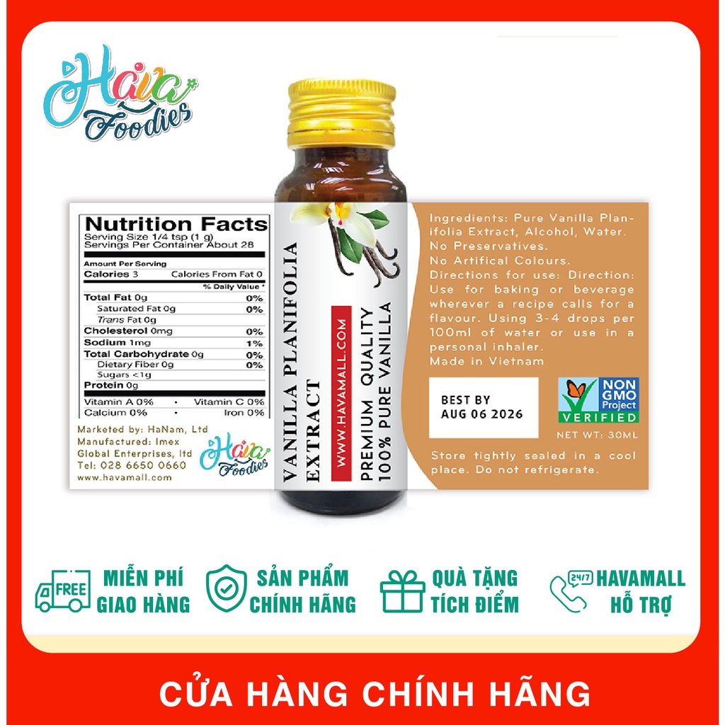 Tinh Chất Vani 30ml - Vanilla Planifolia Extract
