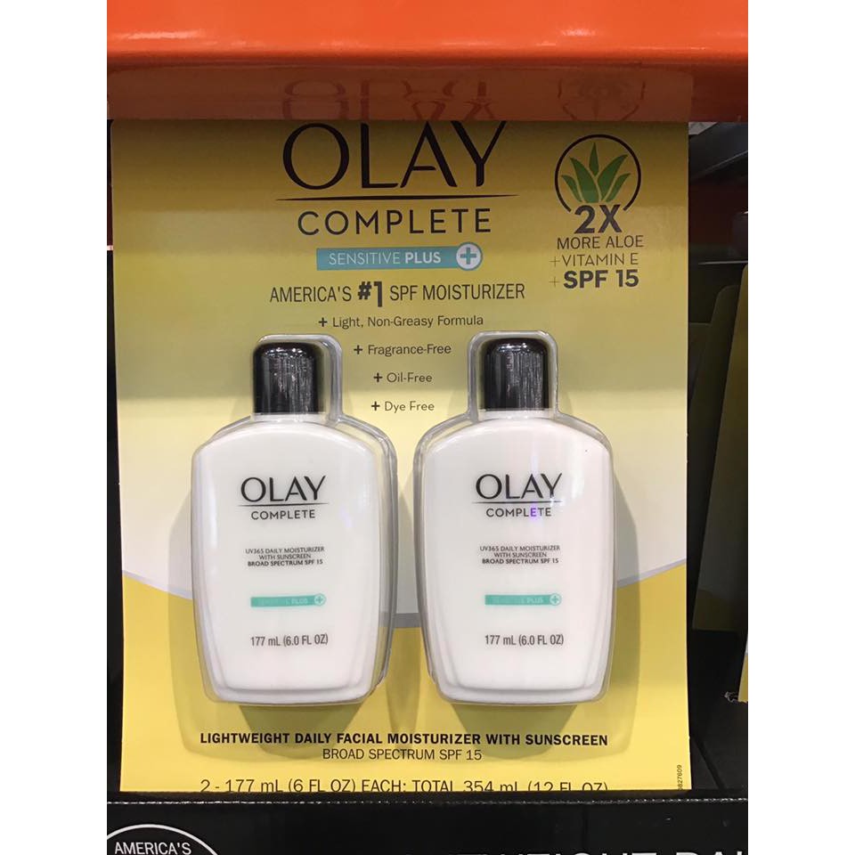 Kem dưỡng da Olay Complete Sensitive Plus SPF15 177mlx2