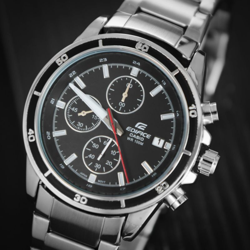 Đồng hồ nam Casio kiểu dáng năng động chạy full 6 kim dây thép không gỉ mạ PVD