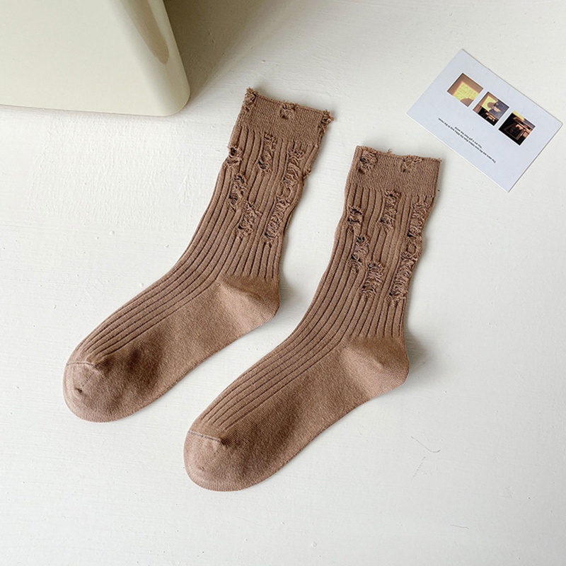 Vớ Cotton Mềm Mại Màu Trơn Phong Cách Gothic Thời Trang Cho Nữ