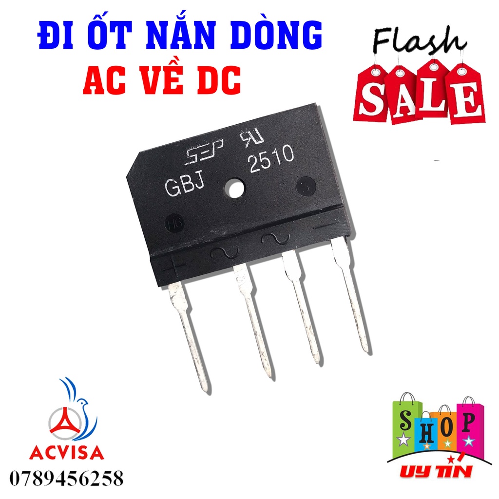 Combo 2 Cầu Đi Ốt Nắn Dòng AC Về DC