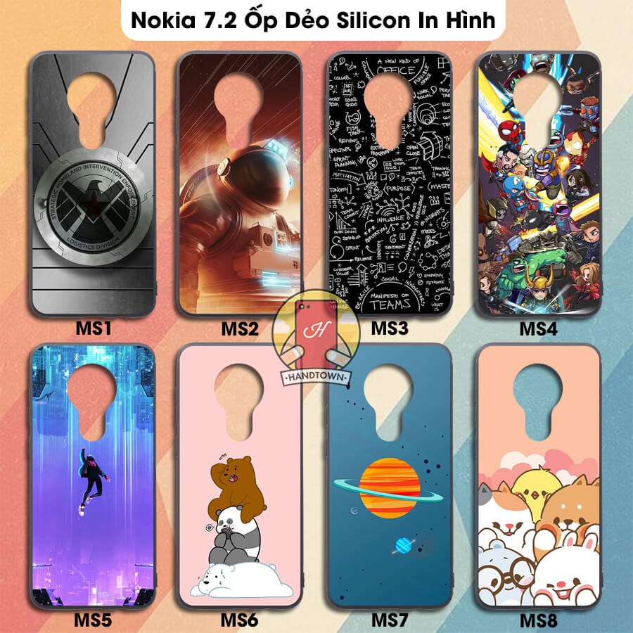 Ốp lưng Nokia 7.2 dẻo đen in hình Phần D