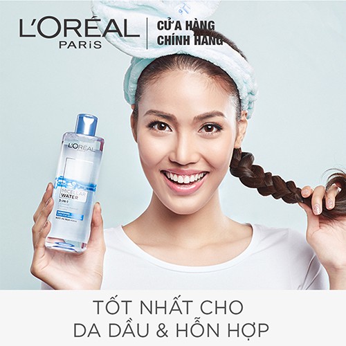 [Mã FMCGMALL -8% đơn 250K] Nước tẩy trang cho mọi loại da L'Oreal Paris 3-in-1 Micellar Water 400ml | BigBuy360 - bigbuy360.vn