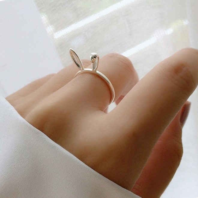 Nhẫn bạc kiểu Hàn quốc nhẫn nam nữ phong cách Hàn Quốc thiết kế sáng tạo đẹp thời trang