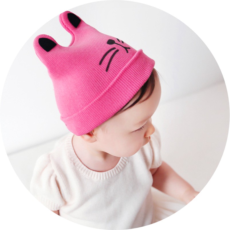 [Ảnh thật] Mũ len tai mèo cho bé, Mũ len cho bé trai, Mũ len mùa đông cho bé