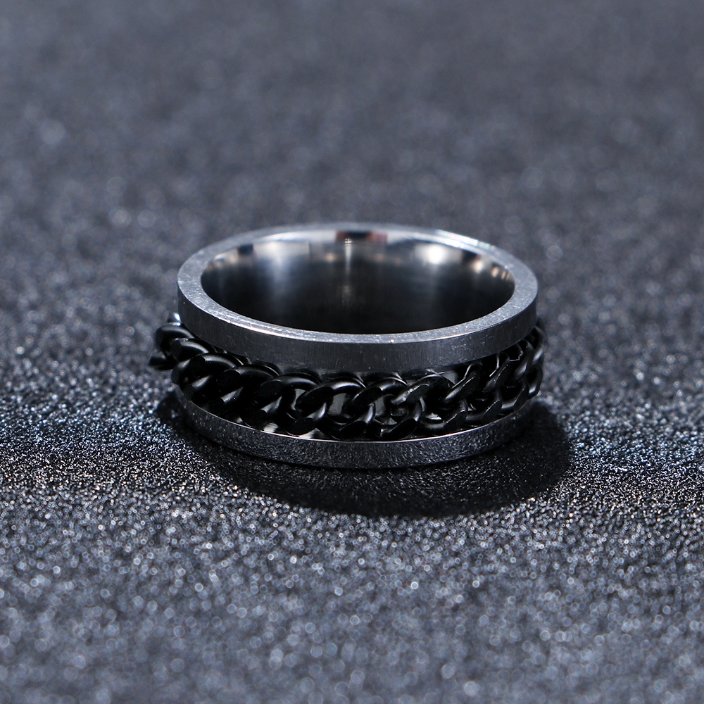 Nhẫn thép kiểu dáng cá tính thời trang nam nữ