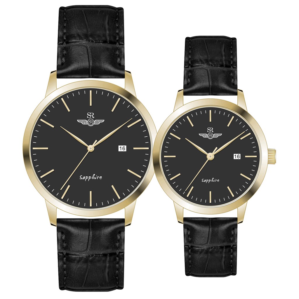 Đồng Hồ Cặp Đôi Dây Da SR Watch SG3001.4601CV & SL3001.4601CV Chính Hãng
