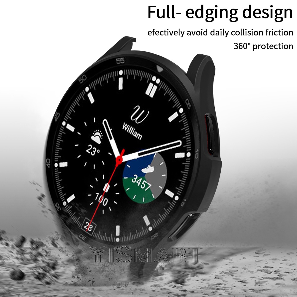 Ốp bảo vệ mặt đồng hồ bằng PC cho Samsung Galaxy Watch 4 Classic 42mm 46mm