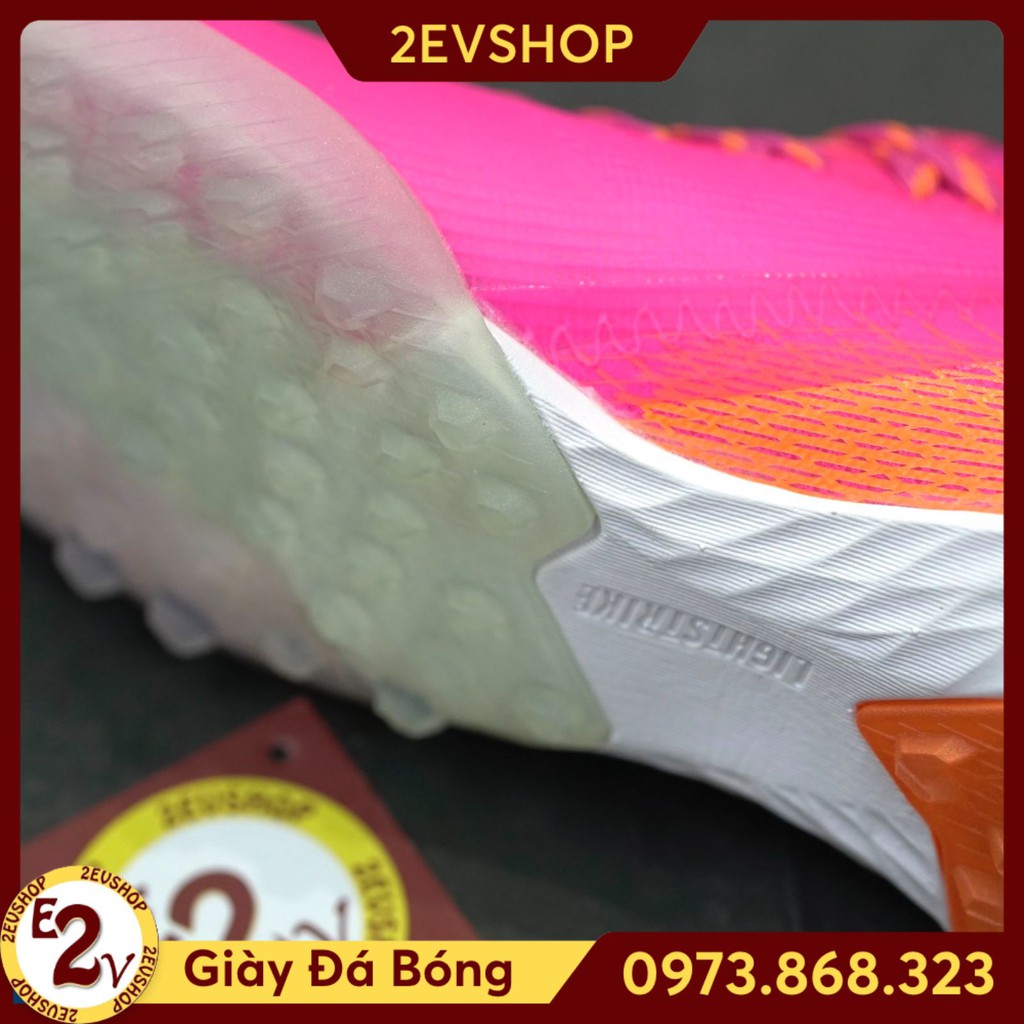 Giày đá bóng thể thao nam chất 𝐗 𝐆𝐡𝐨𝐬𝐭𝐞𝐝 Hồng Cam, giày đá banh cỏ nhân tạo cao cấp - 2EVSHOP