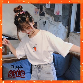 [ GIẢM GIÁ ] ÁO PHÔNG TAY LỠ HÌNH CÀ RỐT SIÊU DỄ THƯƠNG - MSD19