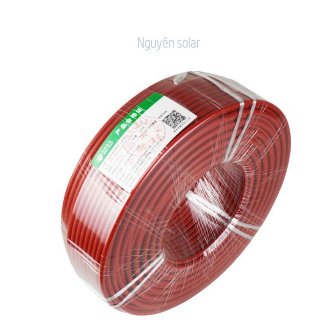 Dây Cáp Điện DC Điện Mặt Trời_PN Tech_Solar DC 4.0mm2_Cấp Điện Áp 1000V_Màu Đỏ Hoặc Đen_Chống Nước_Chống Cháy