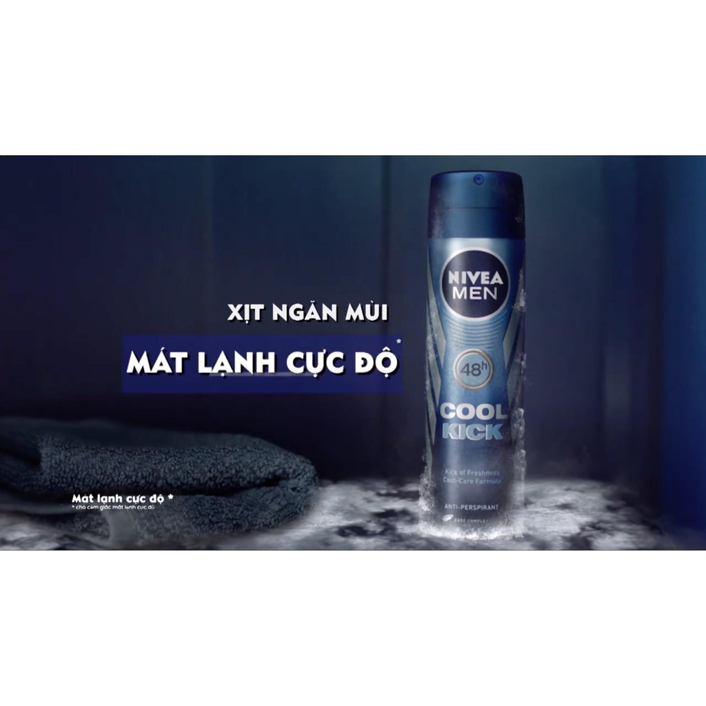 Xịt Ngăn Mùi Nam Mát Lạnh Nivea 150ml