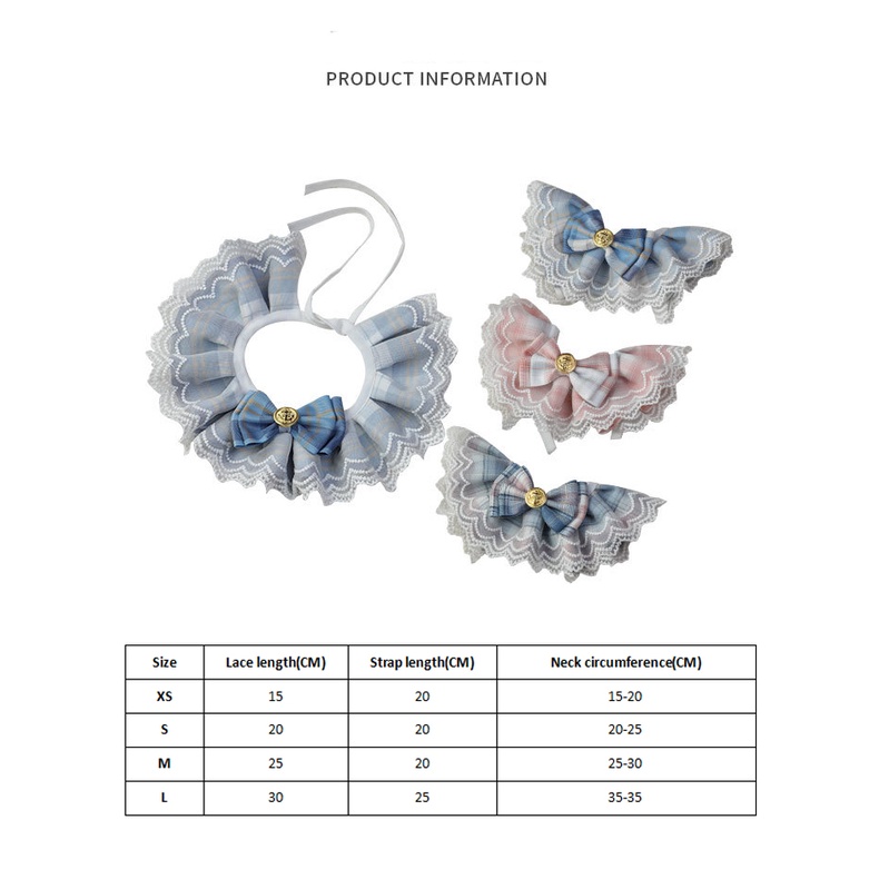 Khăn Choàng Cổ Đính Nơ Họa Tiết Sọc Caro Dành Cho Thú Cưng