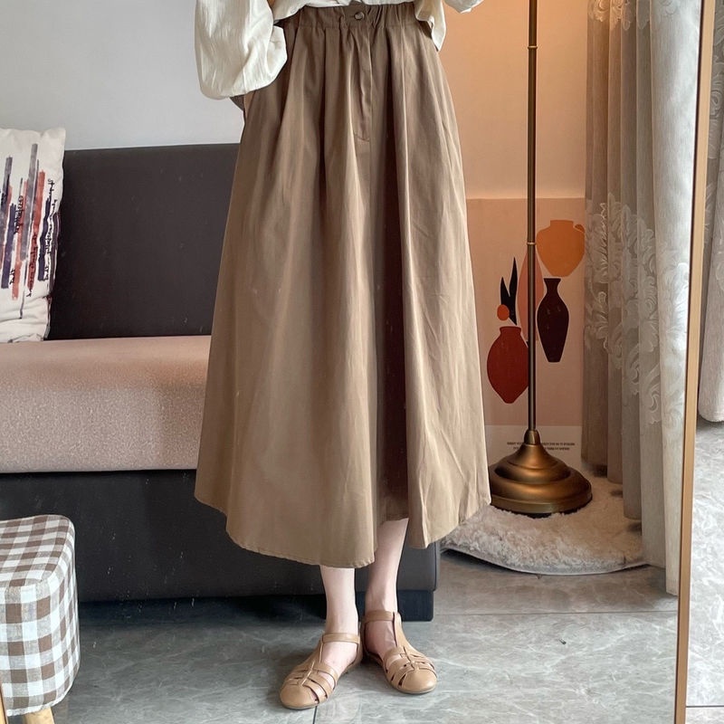 Set áo và chân váy chữ A phong cách mùa thu Pháp thanh lịch