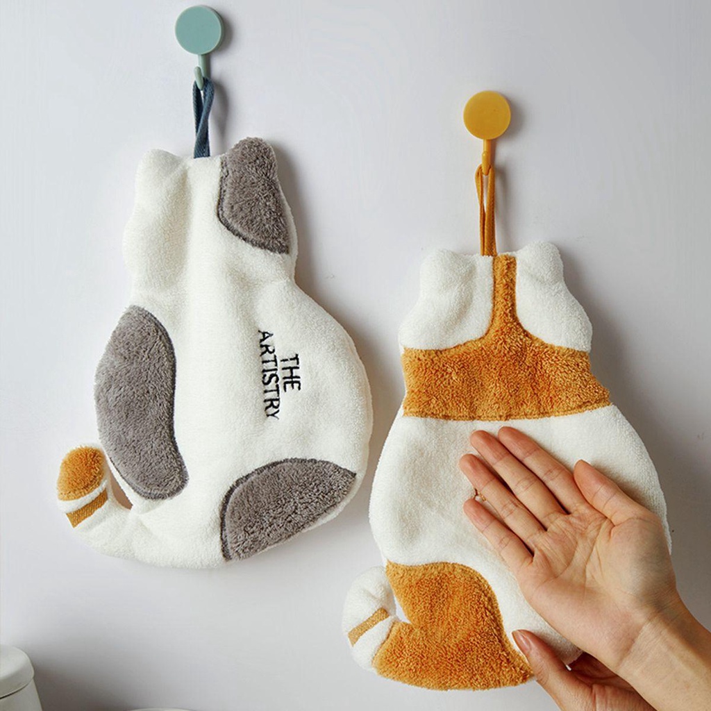 Khăn Lau Tay Bằng Sợi Microfiber Thấm Hút Nước Nhanh Khô Họa Tiết Hoạt Hình Cho Nhà