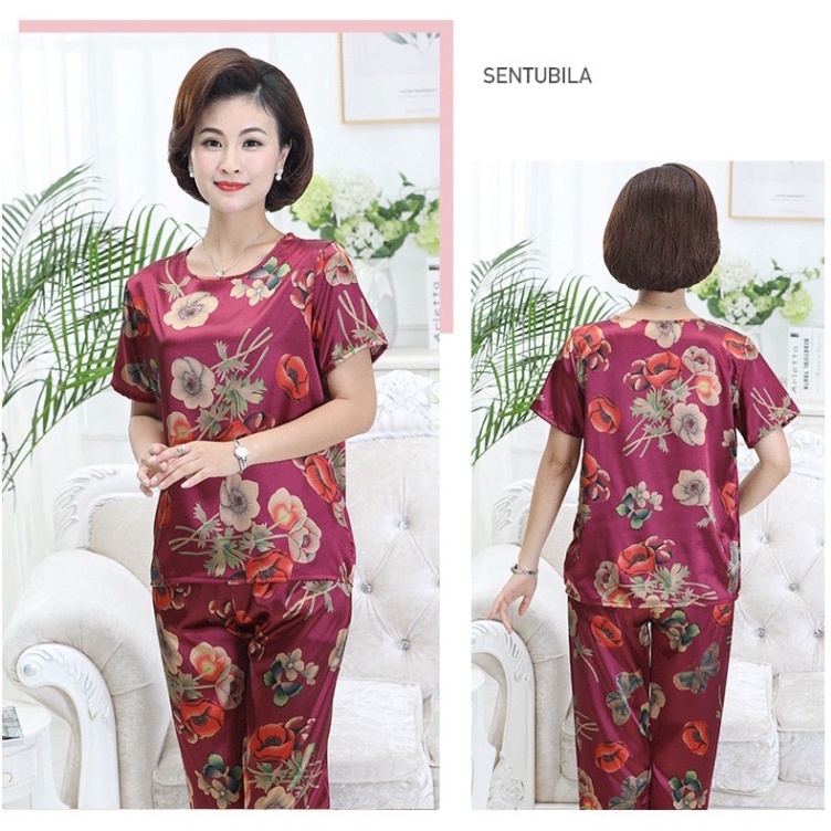 Bộ đồ trung niên ngắn tay lụa mặc siêu mát cực đẹp