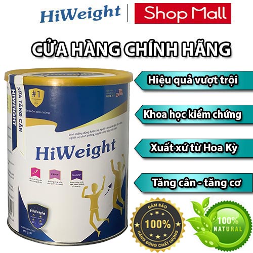 Combo 7 hộp sữa bột HiWeight hỗ trợ tăng cân hộp 650g