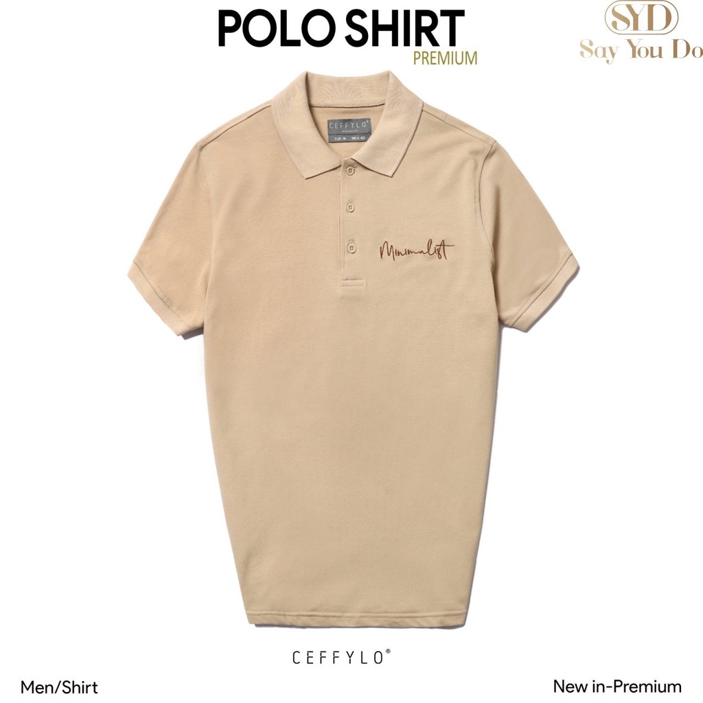 Áo Polo Nam Có Cổ Cộc Tay CEFFYLO 3 Màu Thêu Minimalist Ở Ngực Form Dáng Slim Thấm Hút Mồ Hôi Tốt - Mã SP PL05