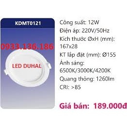 Đèn led âm trần Duhal KDMT0121