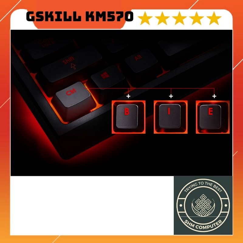 Bàn phím cơ chuyên game GSkill KM570 MX Cherry MX Red Switch new 98%