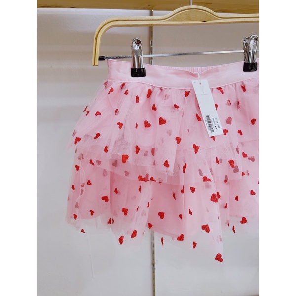 Chân váy tutu bé gái  - JANIE and JACK - vải ren - hoạ tiết trái tim