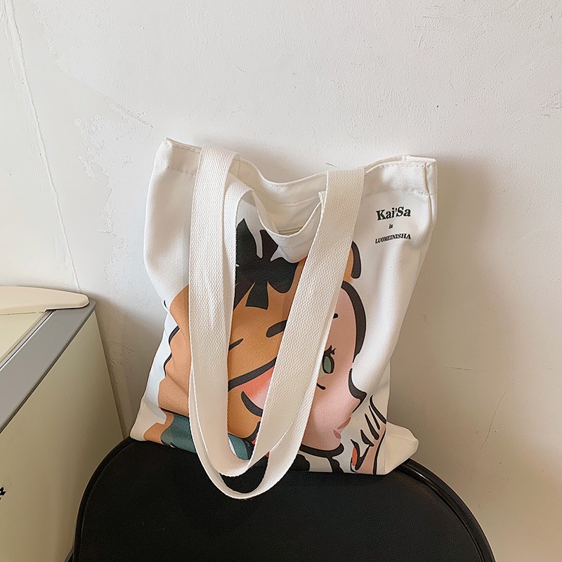 Túi Đeo Vai Vải canvas Cầm Tay Sức Chứa Lớn Thời Trang Cho Nữ